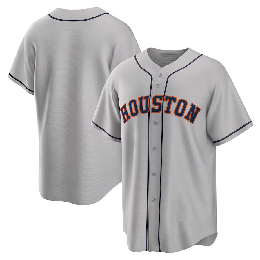 Houston Astros Road Replica Team Jersey Gray Stitched Baseball Jersey