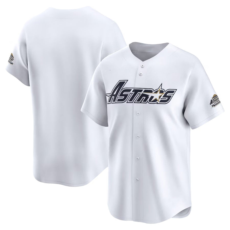Houston Astros Throwback Cooperstown Collection Limited Jersey White Stitched