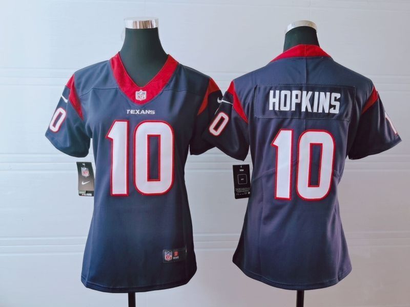 Houston Texans Deandre Hopkins 10 Nfl 2020 Black Womens Jersey