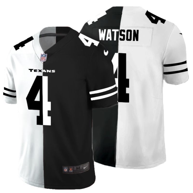 Houston Texans Derrick Deshaun Watson 4 Nfl 2020 Black And White Jersey
