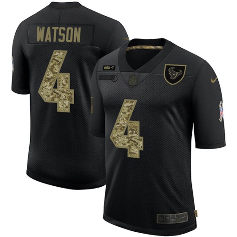 Houston Texans Deshaun Watson 4 Nfl 2020 Black Camo Jersey