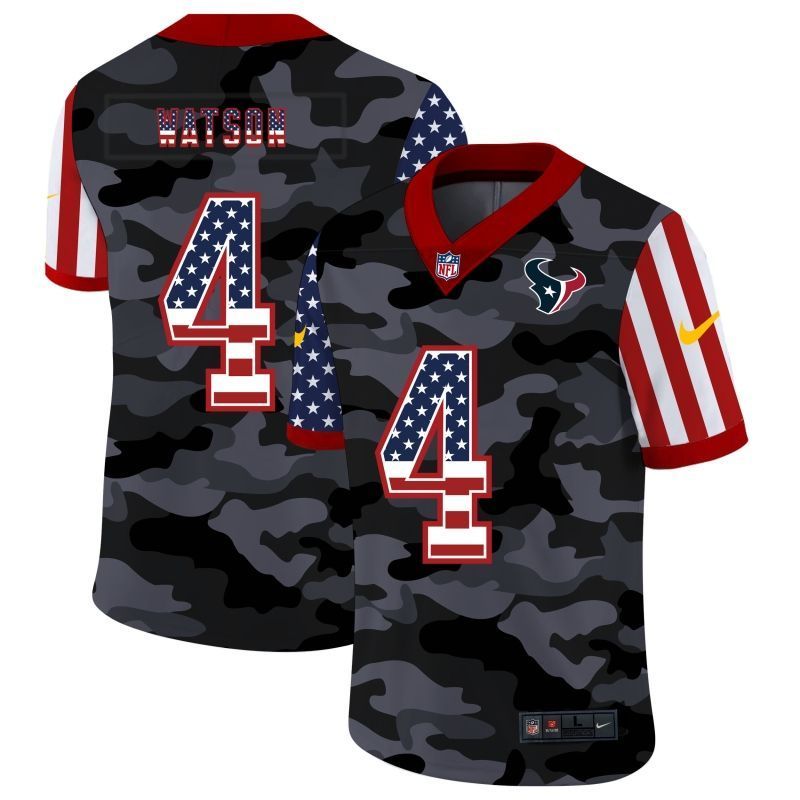 Houston Texans Deshaun Watson 4 Nfl 2020 Camo Black Jersey