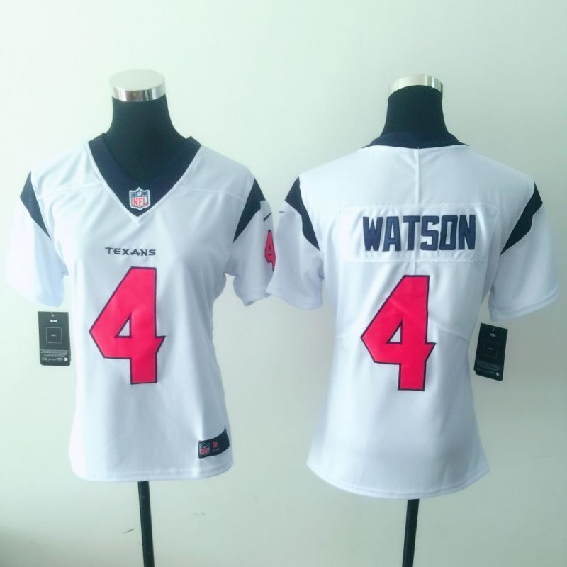 Houston Texans Deshaun Watson 4 Nfl 2020 White Womens Jersey