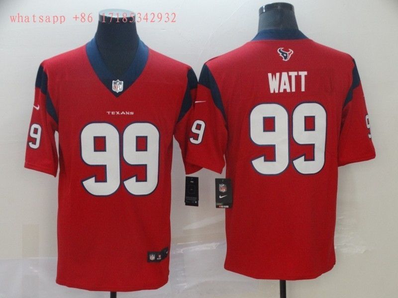 Houston Texans J J Watt 99 2020 Nfl Red Jersey Jersey