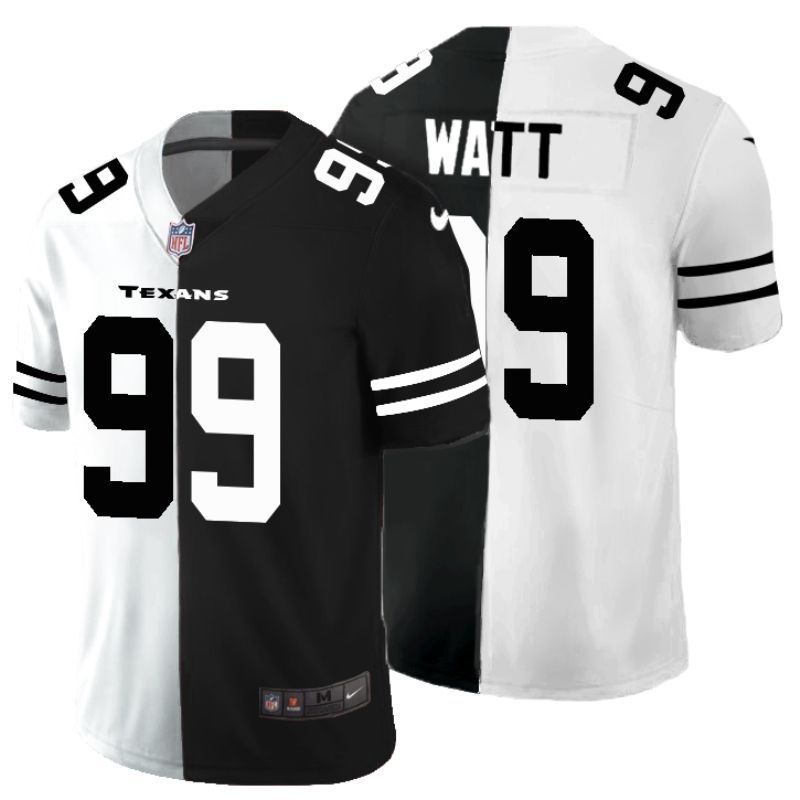 Houston Texans Jj Watt 99 Nfl 2020 Black And White Jersey