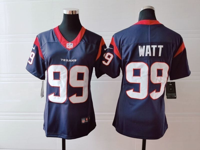 Houston Texans Jj Watt 99 Nfl 2020 Dark Brown Womens Jersey