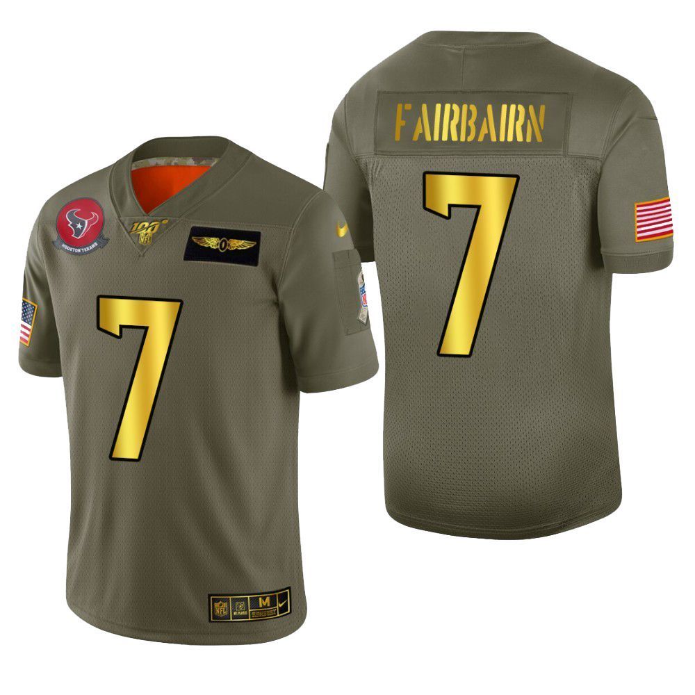 Houston Texans Kaimi Fairbairn 2019 Salute To Service Nfl 100 Mens Jersey Metallic