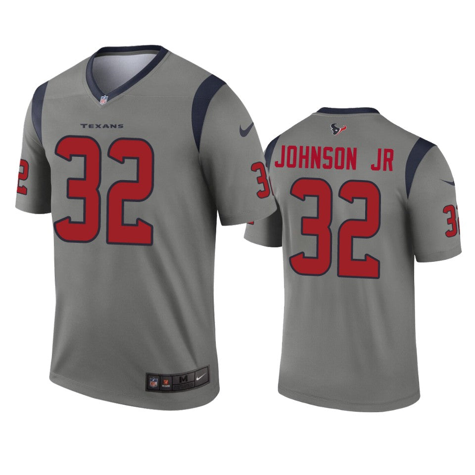 Houston Texans Lonnie Johnson Jr Gray Inverted Legend Jersey