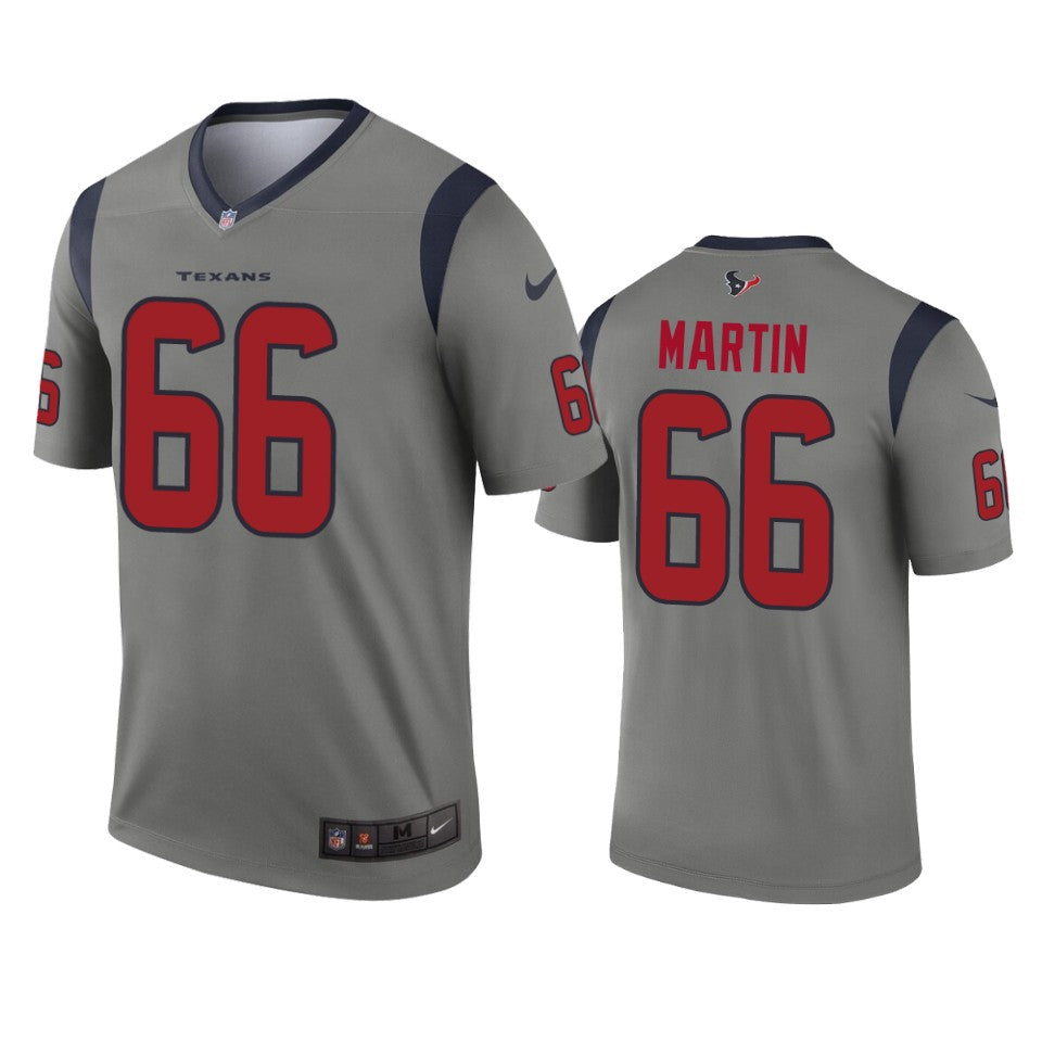 Houston Texans Nick Martin Gray Inverted Legend Jersey