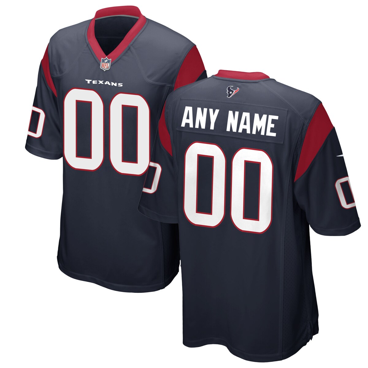 Houston Texans Nike Custom Game Jersey Navy