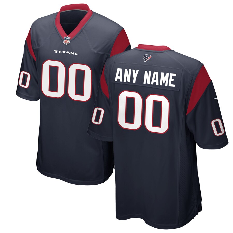 Houston Texans Nike Custom Team Color Game Jersey Navy
