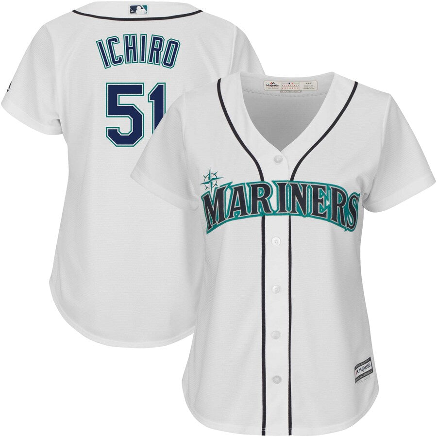 Ichiro Suzuki Seattle Mariners Majestic Womens Team Cool Base Player Jersey White