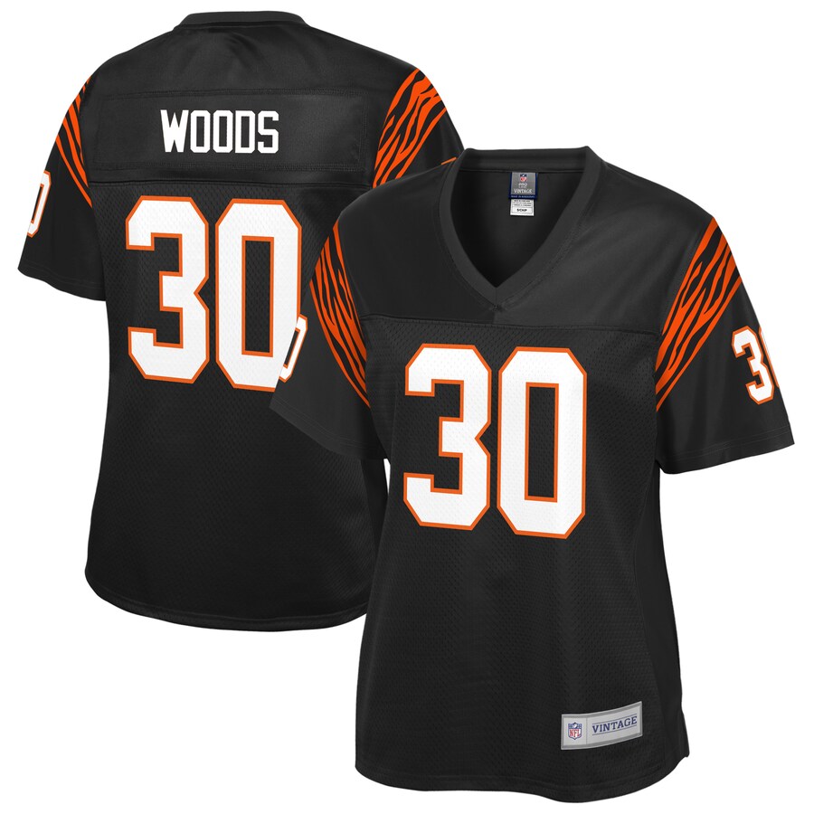 Ickey Woods Cincinnati Bengals Nfl Pro Line Womens Retired Player Replica Jersey Black