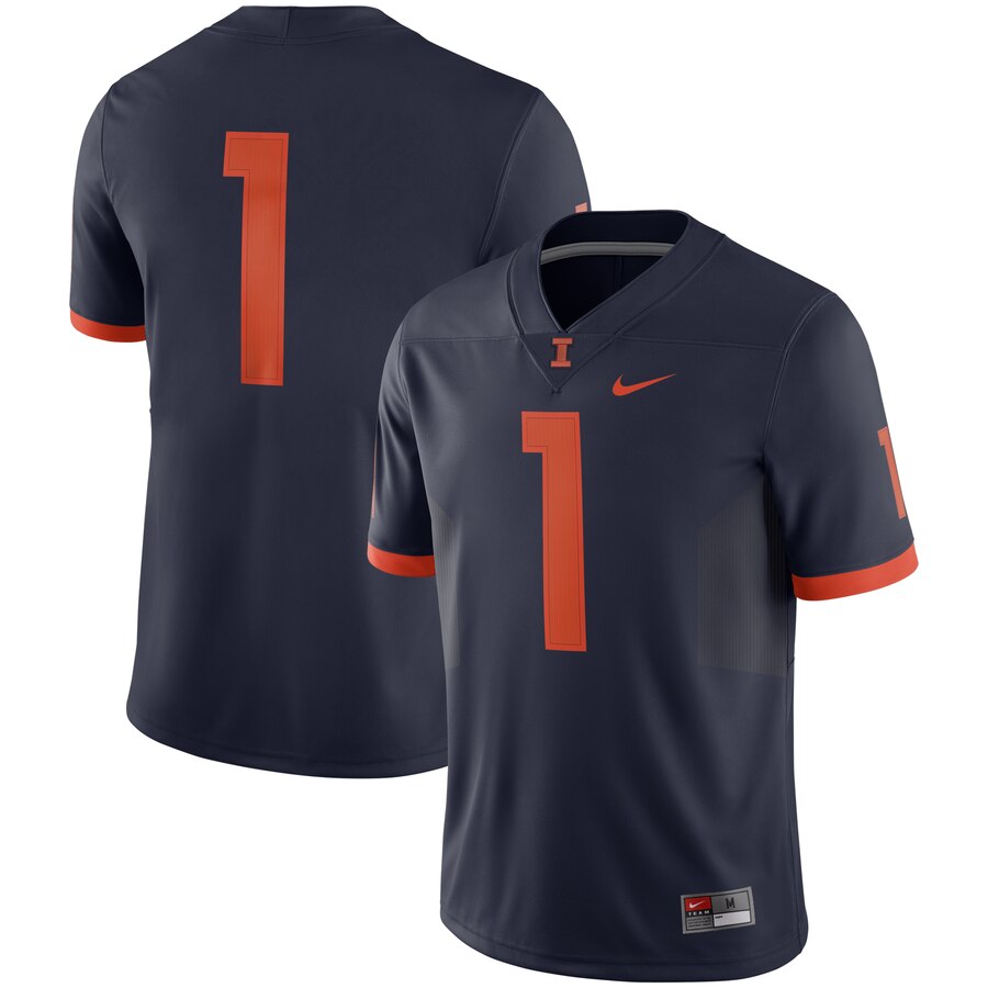 Illinois Fighting Illini Game Football Jersey Navy 2019