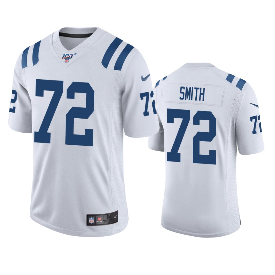 Indianapolis Colts Braden Smith White 100th Season Vapor Limited Jersey
