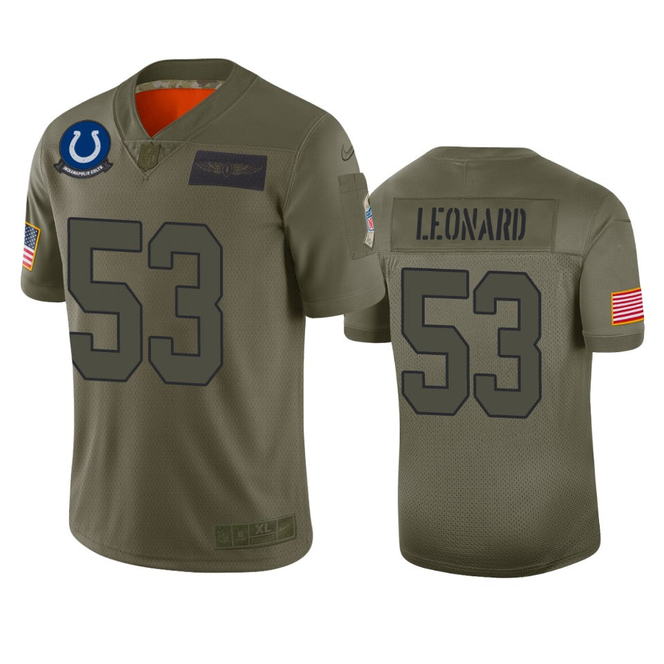 Indianapolis Colts Darius Leonard Camo 2019 Salute To Service Limited Jersey