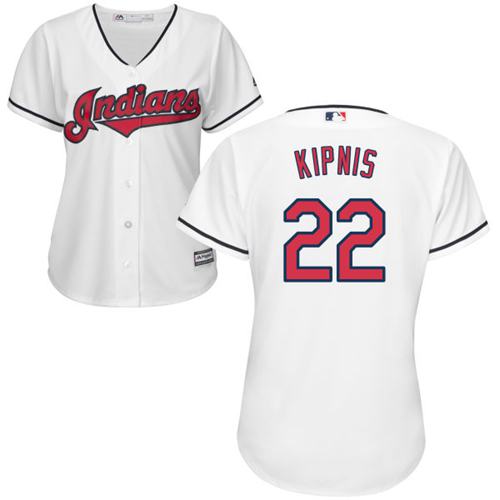 Indians 22 Jason Kipnis White Womens Home Stitched Mlb Jersey
