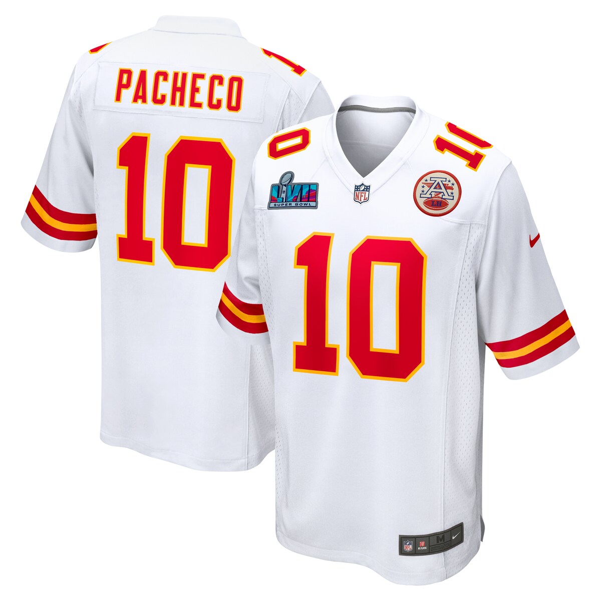 Isiah Pacheco Kansas City Chiefs Nike Super Bowl Lvii Patch Away Game Jersey White