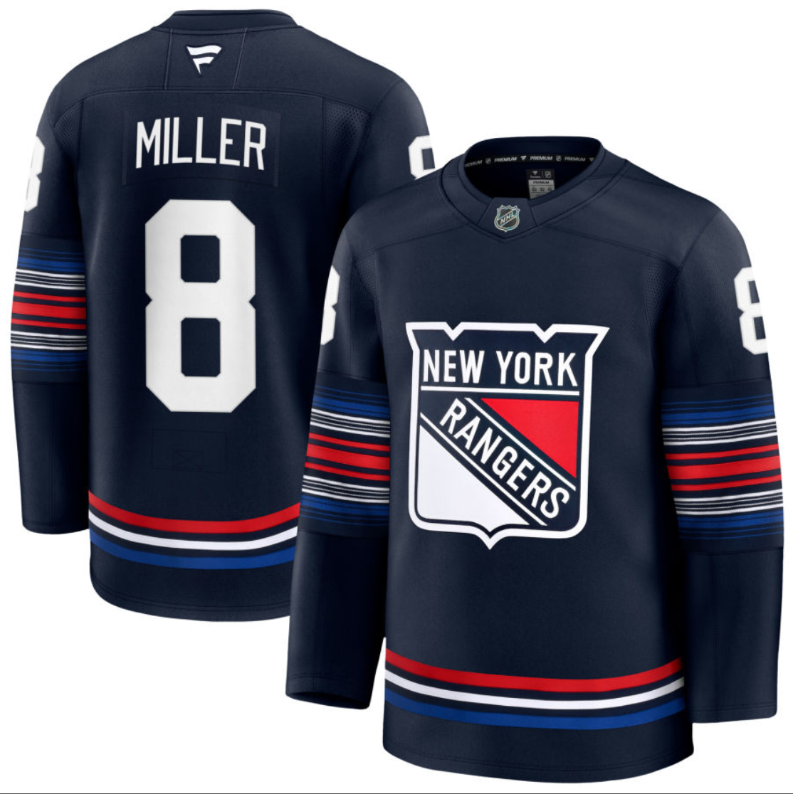 J.T. Miller Jersey #8 New York Rangers All Stitched