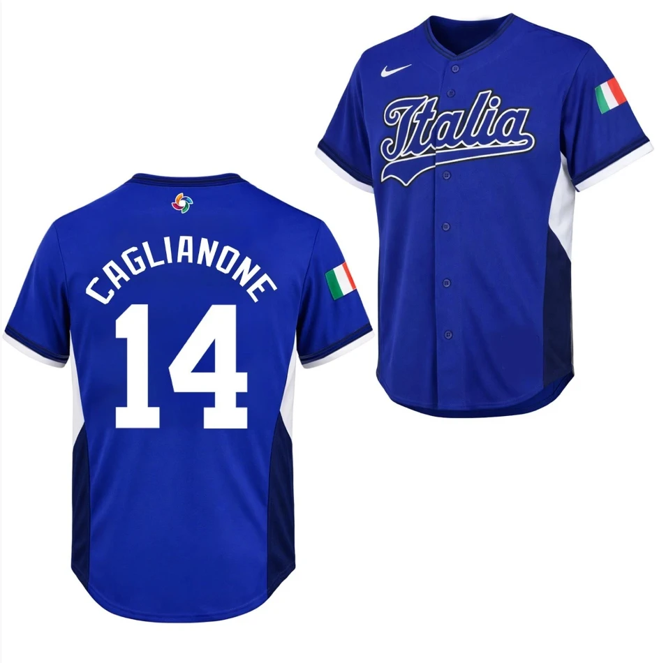 Jac Caglianone Jersey #14 Italy Baseball 2026 World Baseball Classic Stitched Ro
