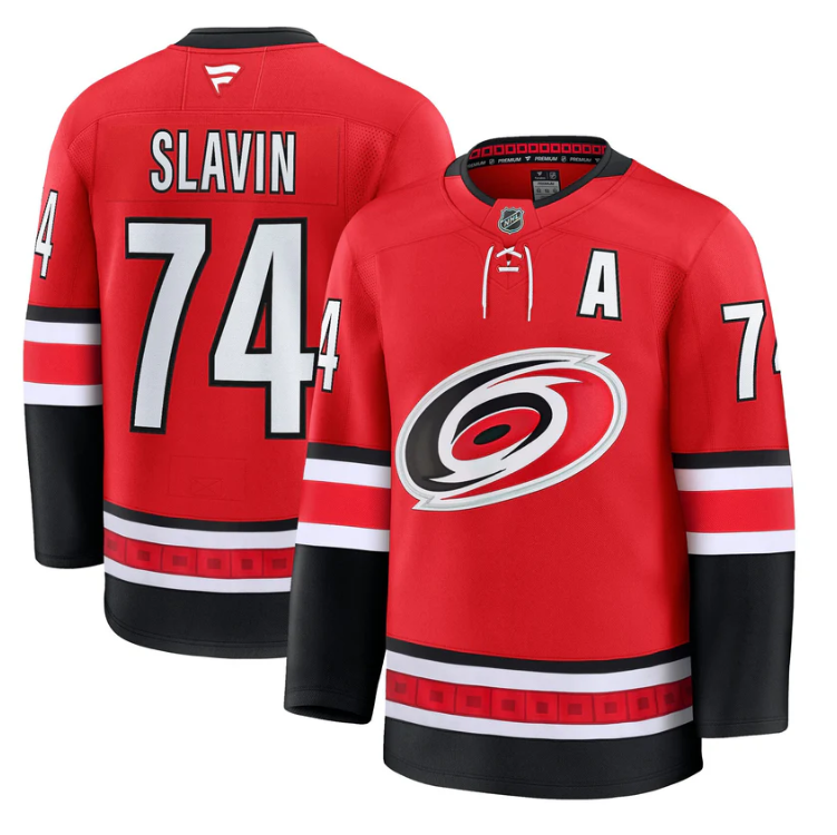 Jaccob Slavin Jersey #74 Carolina Hurricanes 2025 26 Premium Stitched