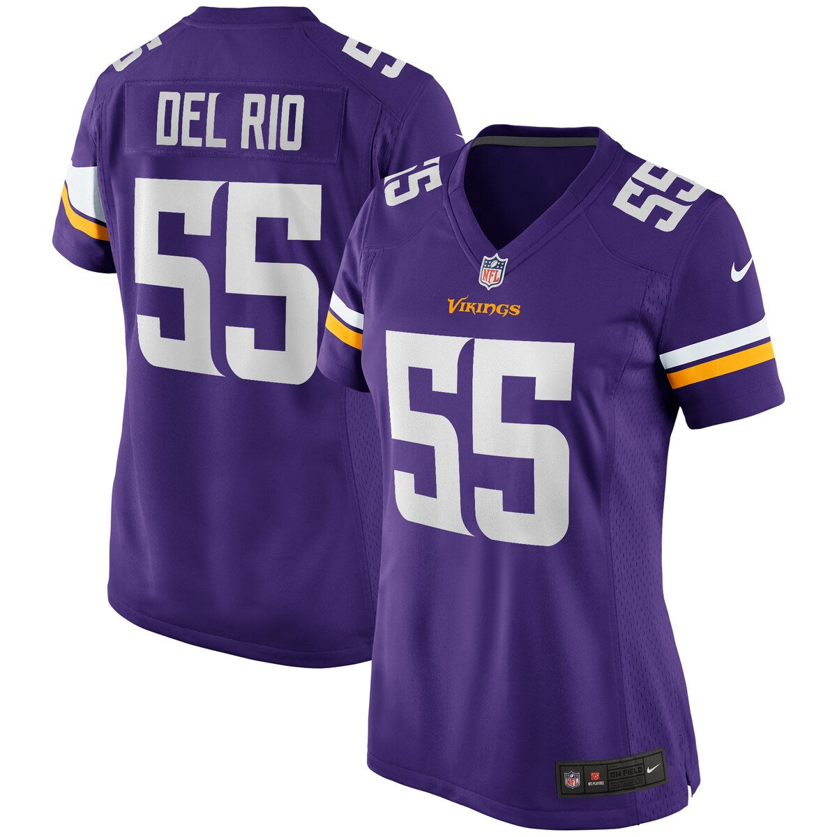 Jack Del Rio Minnesota Vikings Nike Womens Game Retired Player Jersey Purple