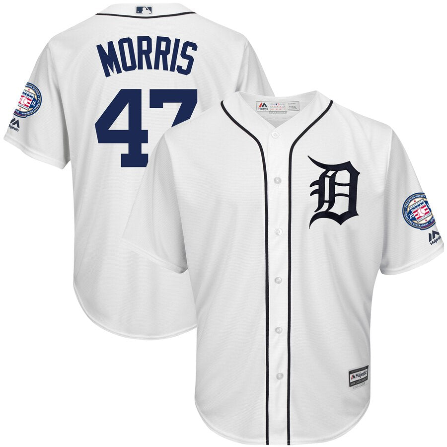 Jack Morris Detroit Tigers Majestic Hall Of Fame Induction Patch Cool Base Jersey White