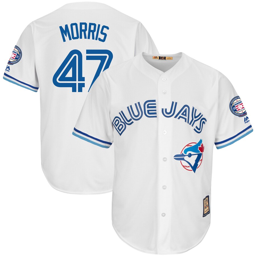 Jack Morris Toronto Blue Jays Majestic Hall Of Fame Induction Patch Cool Base Jersey White