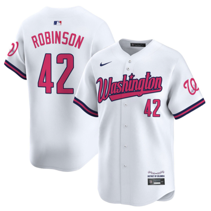 Jackie Robinson Jersey #42 Washington Nationals Vapor Limited All Stitched White
