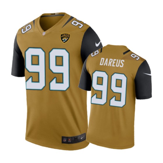 Jacksonville Jaguars 99 Marcell Dareus Nike Color Rush Gold Jersey