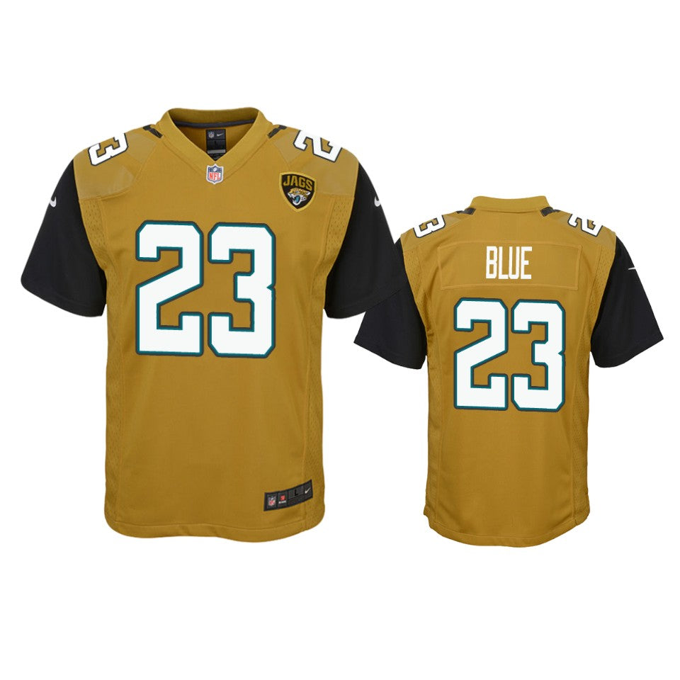Jacksonville Jaguars Alfred Blue Gold Color Rush Game Jersey