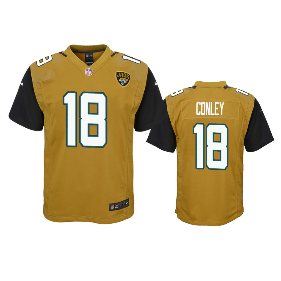 Jacksonville Jaguars Chris Conley Gold Color Rush Game Jersey
