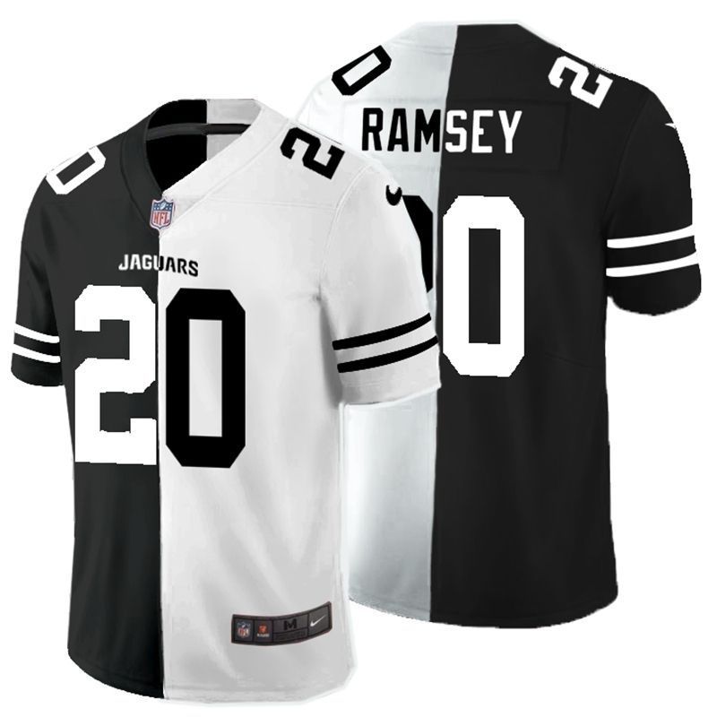 Jacksonville Jaguars Jalen Ramsey 20 Nfl 2020 Black And White Jersey