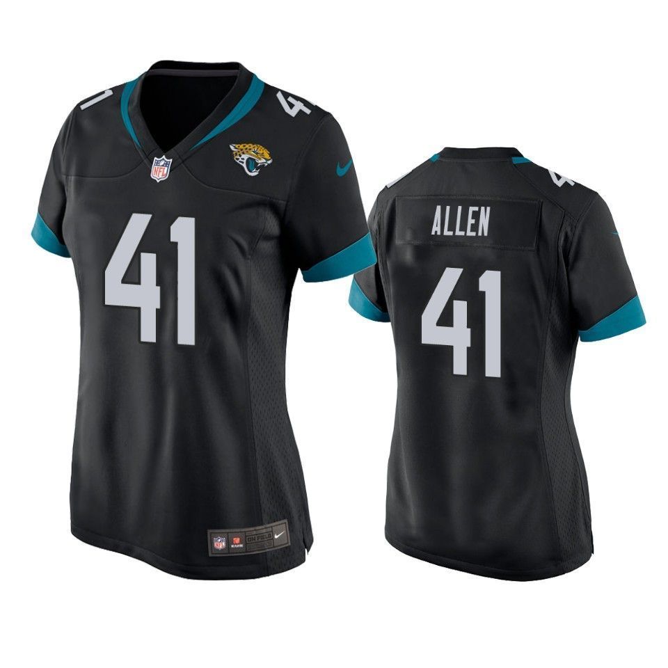 Jacksonville Jaguars Josh Allen 2019 Nfl Draft Black Game Womens Jersey