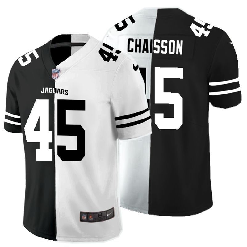 Jacksonville Jaguars Klavon Chaisson 45 Nfl 2020 Black And White Jersey