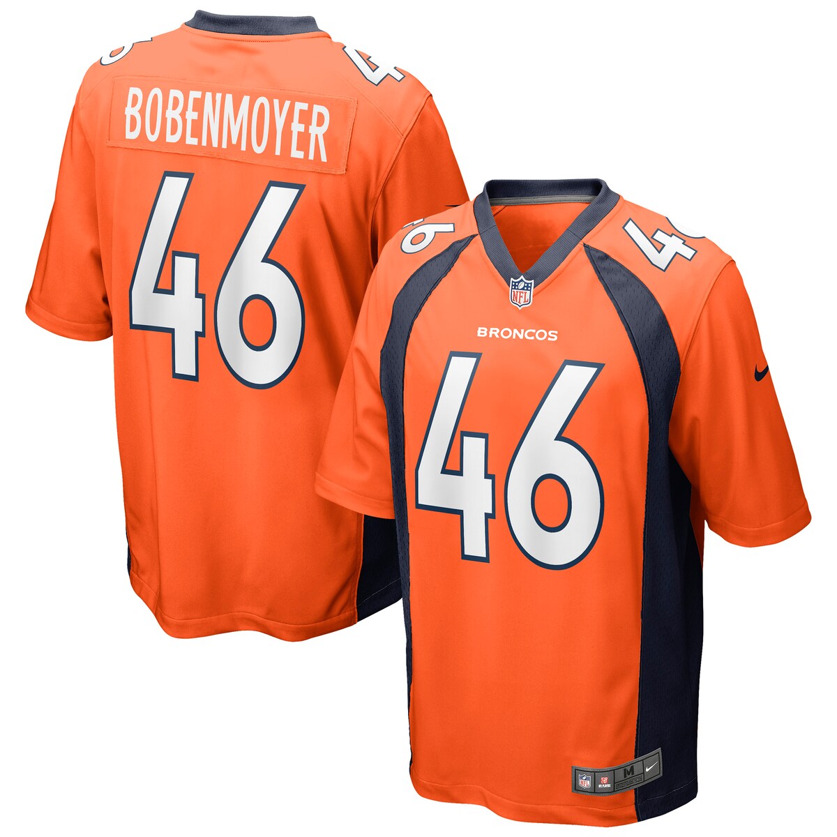 Jacob Bobenmoyer Denver Broncos Nike Game Jersey Orange