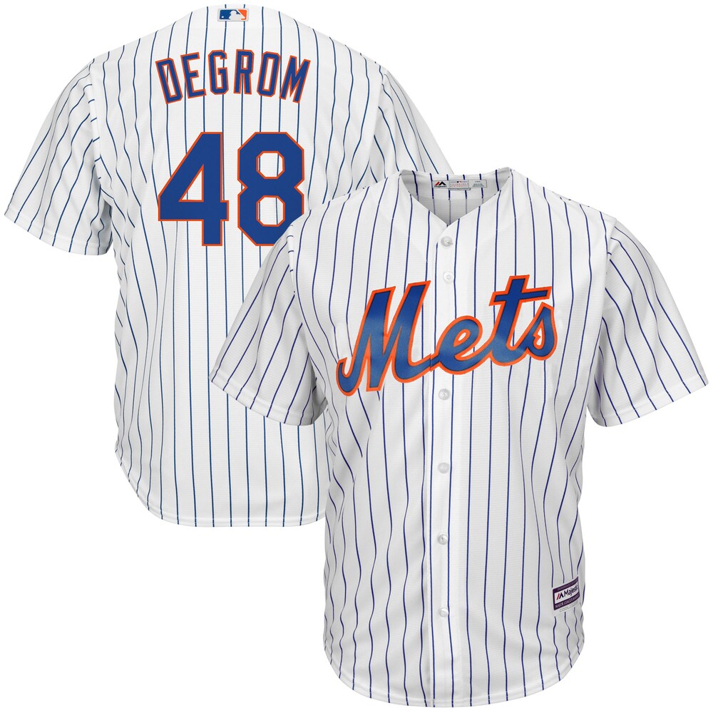 Jacob Degrom New York Mets Majestic Big Tall Official Cool Base Player Jersey Whiteroyal