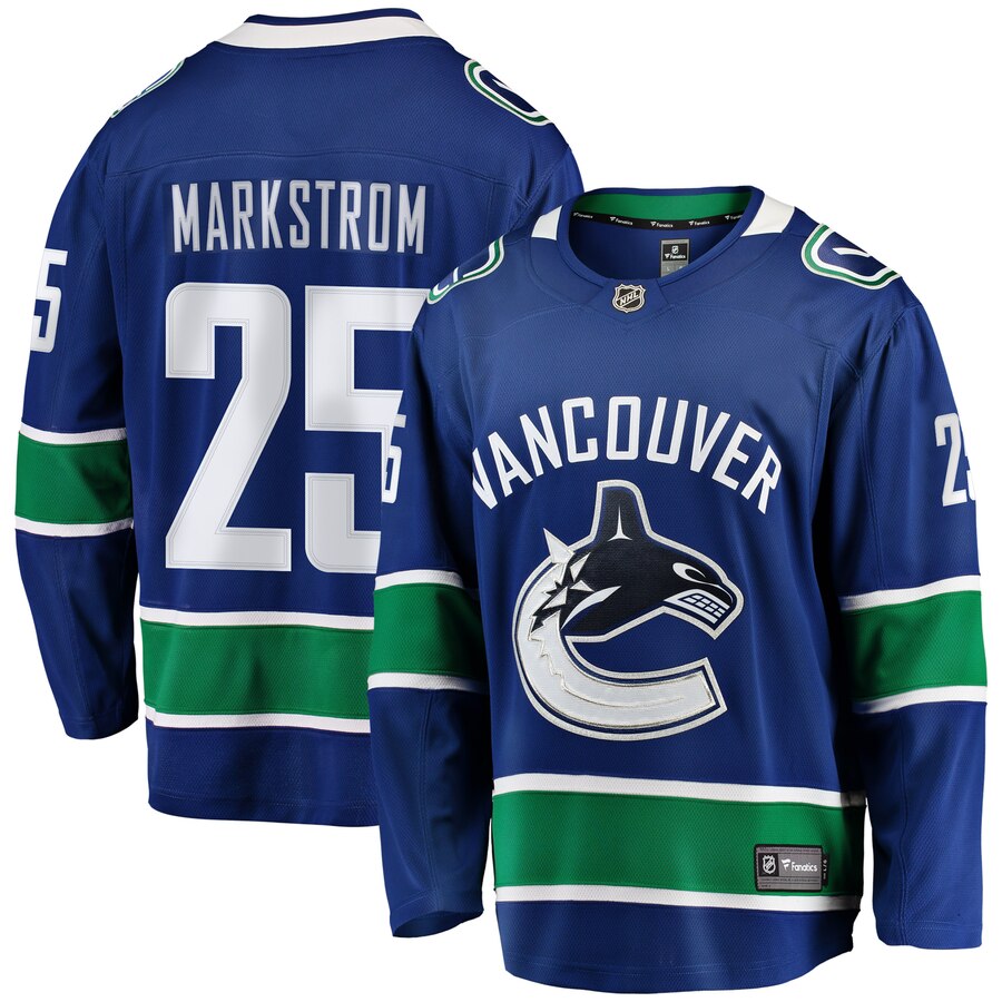 Jacob Markstrom Vancouver Canucks Fanatics Branded Breakaway Player Jersey Blue
