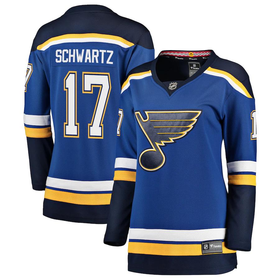Jaden Schwartz St Louis Blues Fanatics Branded Womens Breakaway Player Jersey Blue