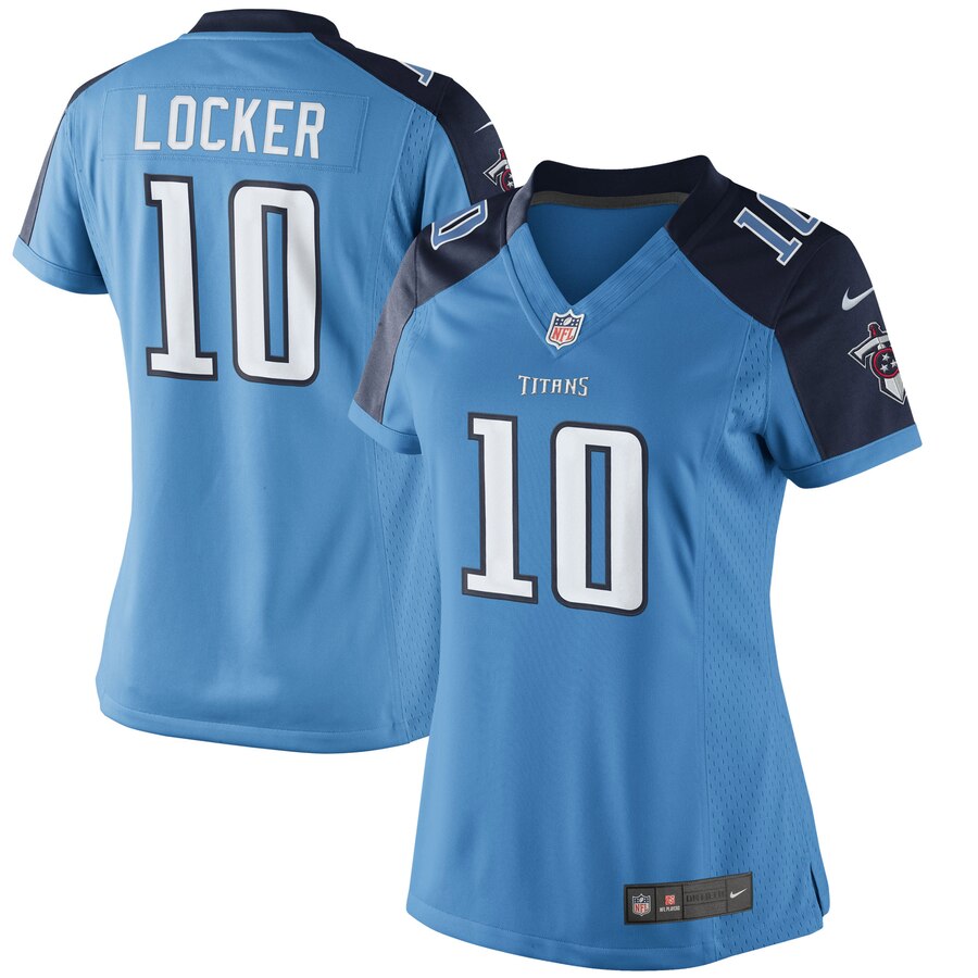 Jake Locker Tennessee Titans Nike Womens Alternate Limited Jersey Light Blue