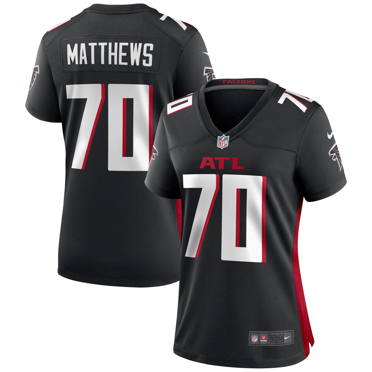 Jake Matthews Atlanta Falcons Nike Womens Game Jersey Black