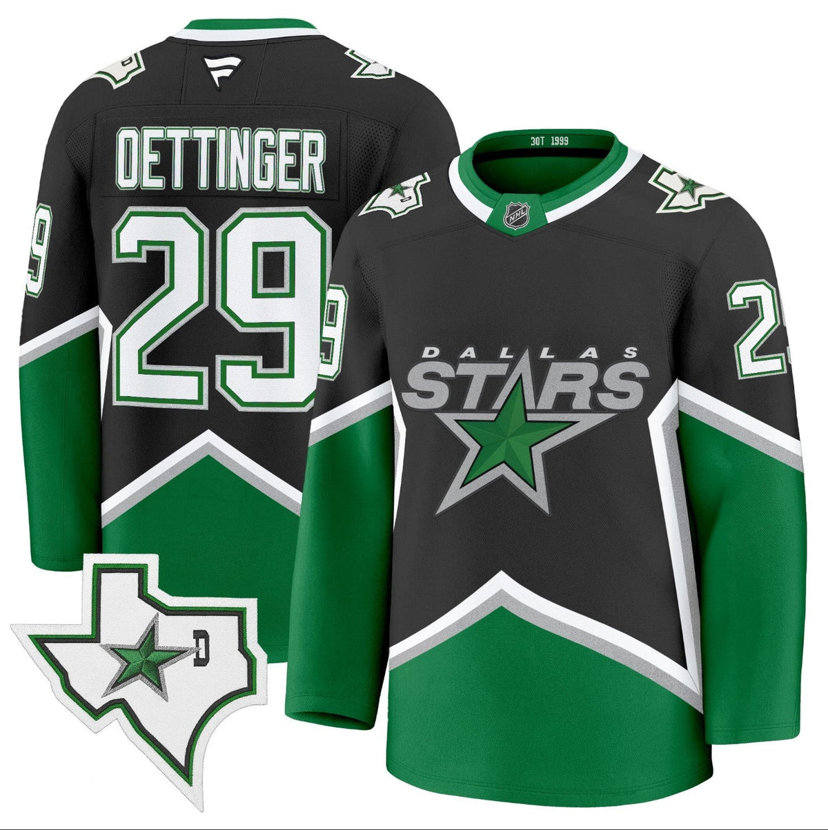 Jake Oettinger Jersey #29 Dallas Stars &'99 Throwback Premium All Stitched