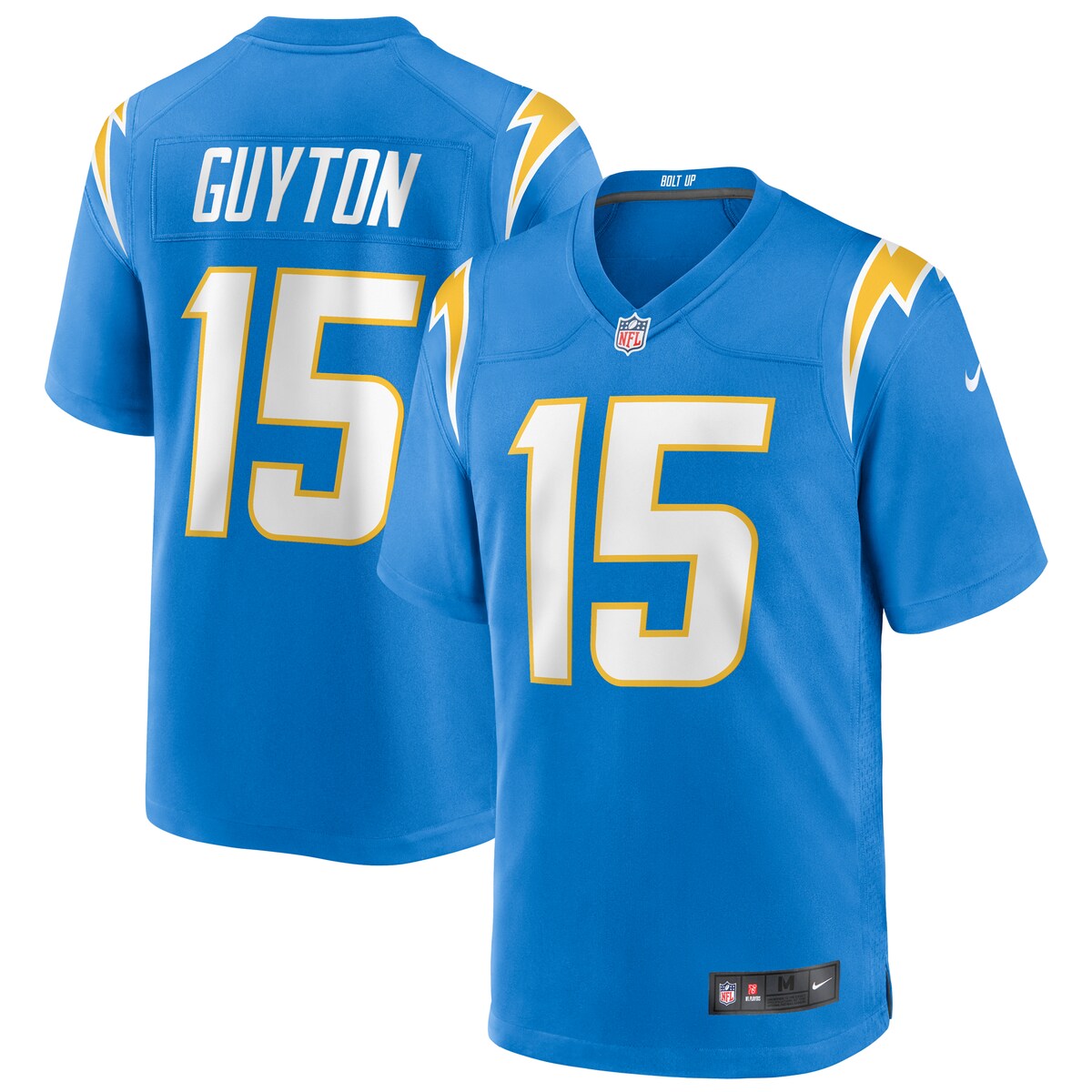 Jalen Guyton Los Angeles Chargers Nike Game Player Jersey Powder Blue