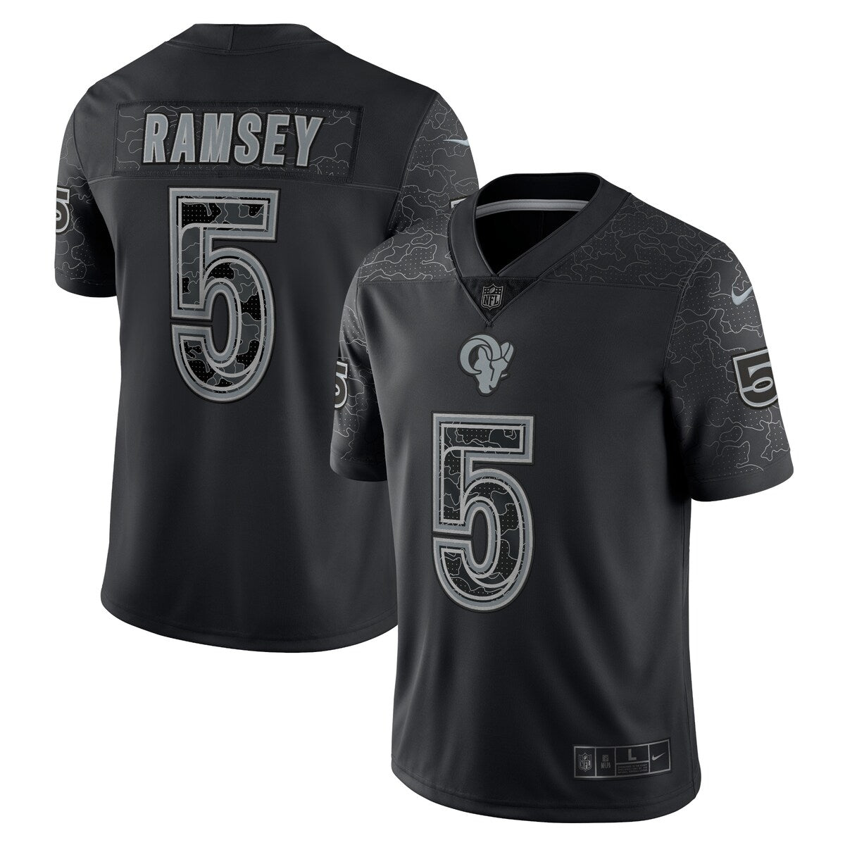 Jalen Ramsey Los Angeles Rams Nike Rflctv Limited Jersey Black