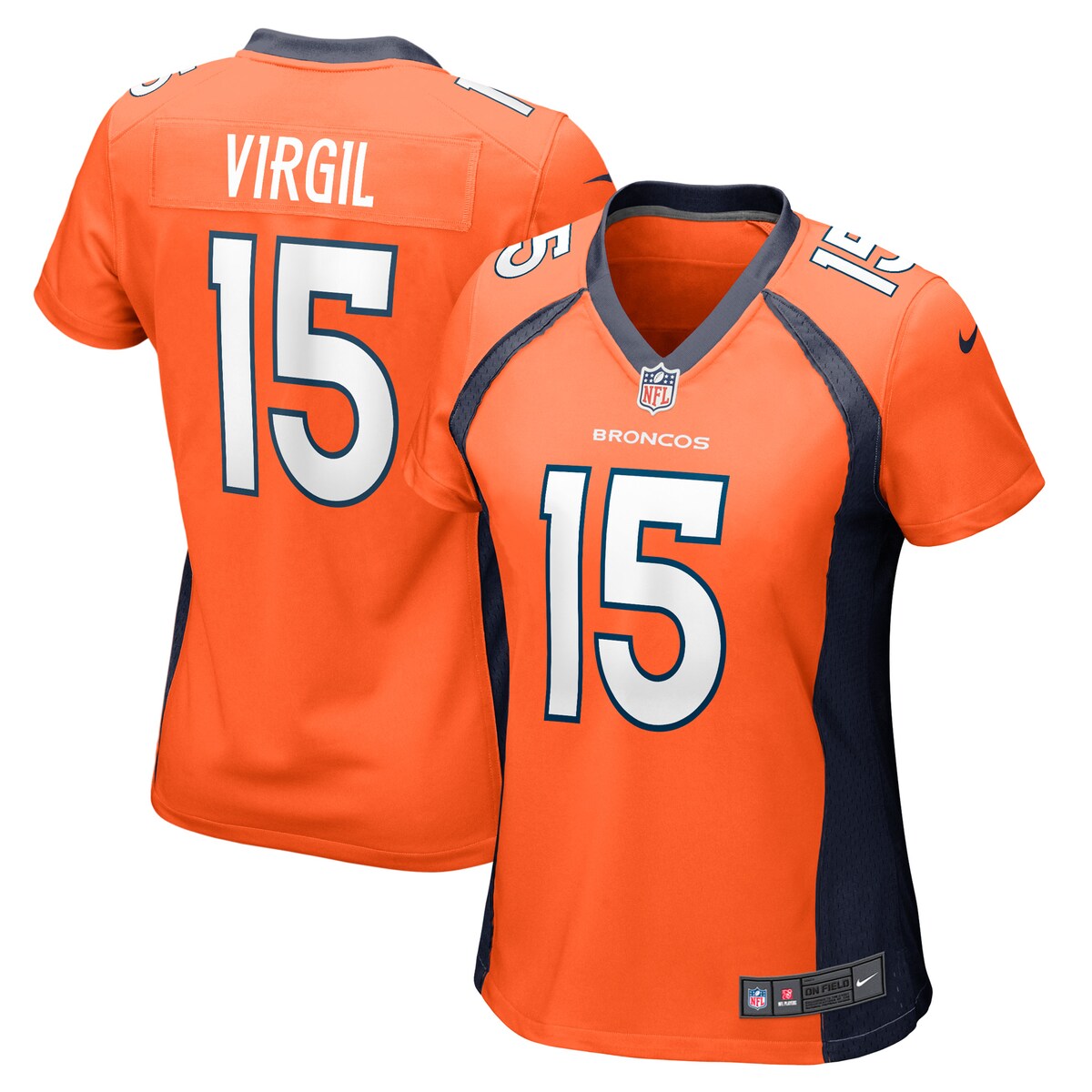 Jalen Virgil Denver Broncos Nike Womens Game Player Jersey Orange
