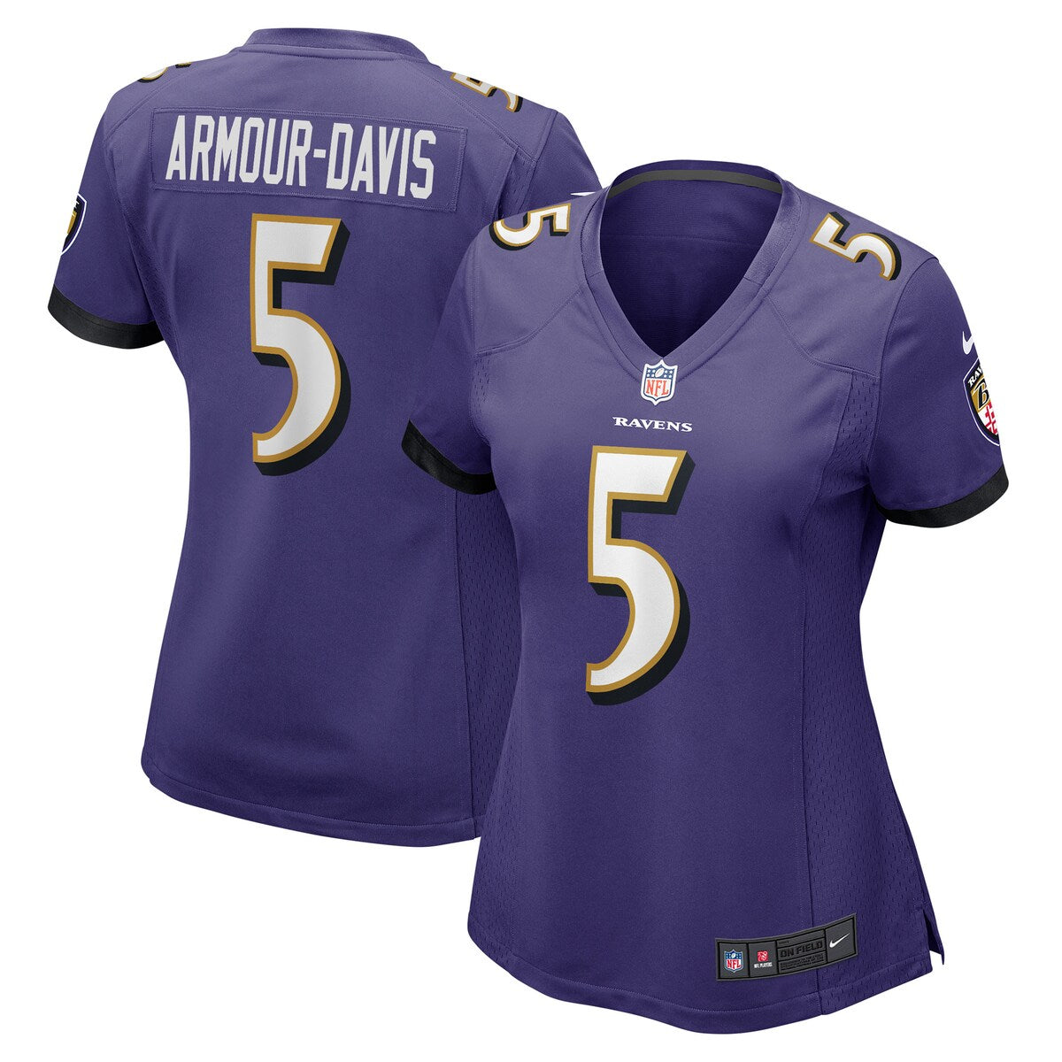 Jalyn Armour davis Baltimore Ravens Nike Womens Game Player Jersey Purple