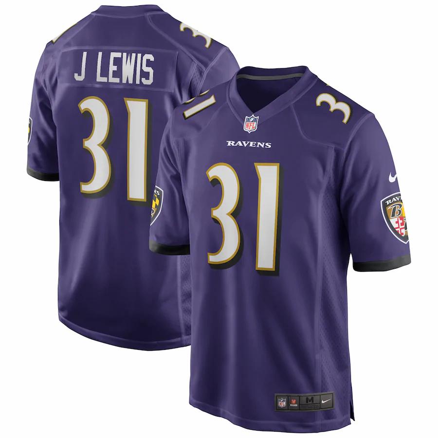 Jamal Lewis Baltimore Ravens Nike Game Retired Player Jersey Purple