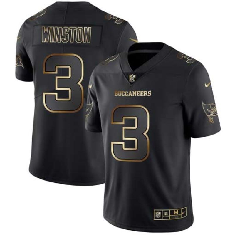 Jameis Winston 3 Tampa Bay Buccnaneers Nfl Explosion Legendary Gold Black Jersey
