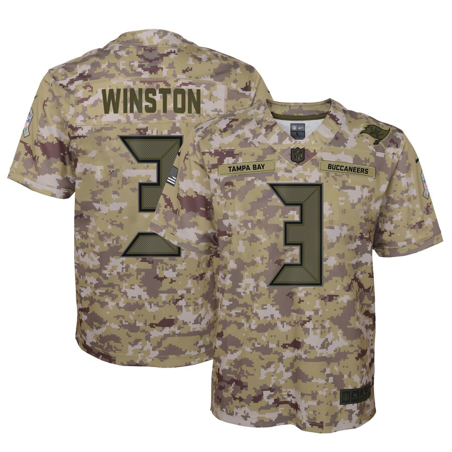Jameis Winston Tampa Bay Buccaneers Nike Youth Salute To Service Game Jersey Camo