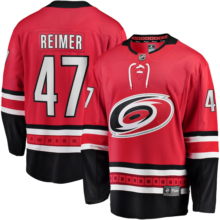 James Reimer Carolina Hurricanes Fanatics Branded Home Breakaway Player Jersey Red